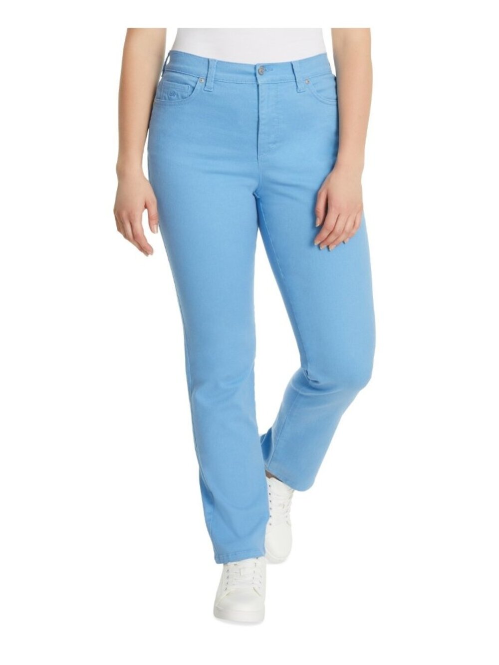 Gloria Vanderbilt Amanda High Rise Straight-Leg Jean Blue Petite Size 12P Short